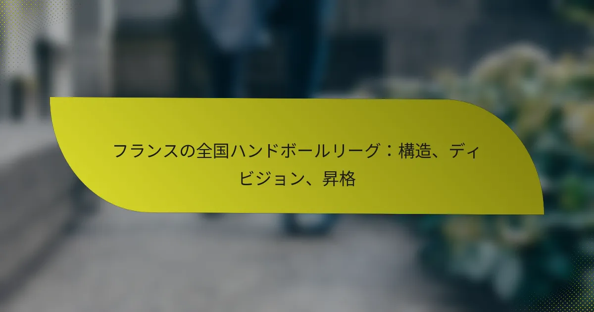 フランスの全国ハンドボールリーグ：構造、ディビジョン、昇格